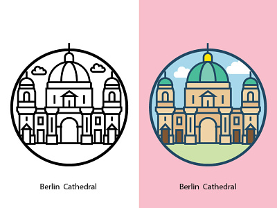 Berlin Cathedral architecture baroque berlin berliner dom capital christian church collegiate cupola dom cathedral europe evangelical famous building fernsehturm illustration landmark landscape monument tourism