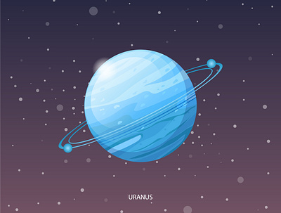 Uranus planet solar system astronaut astronomy blue cosmos design galaxy illustration night orbit planet planetary science scifi sky solar space stars system universe uranus