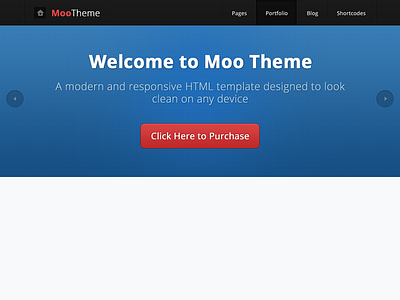 Moo Theme clean responsive web design. html template