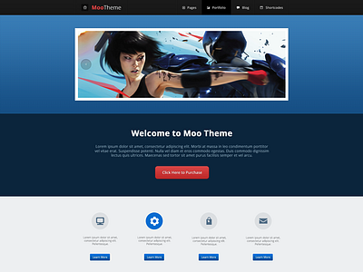 Moo Theme - Index 3 html template minimal modern responsive template web design website