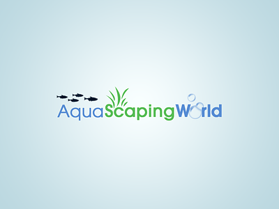Aqua Scaping World - Logo Design aqua logo logo design