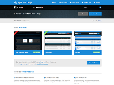 MyBB Web Design New Homepage forum forum theme forum themes forums mybb web design website websites
