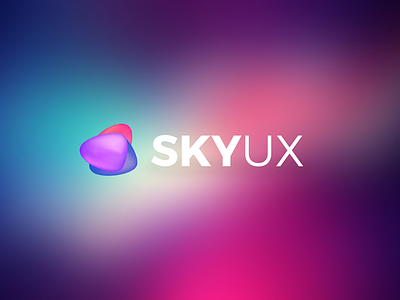 SkyUX logo concept branding design font icon logo logo design ux