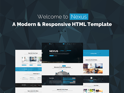 Nexus - Responsive Multipurpose HTML5 Template agency corporate html5 material modern parallax responsive template theme themeforest web design website