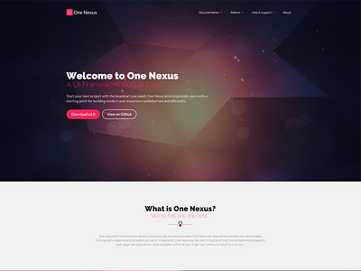 One Nexus v2 css framework icons modern responsive web design website