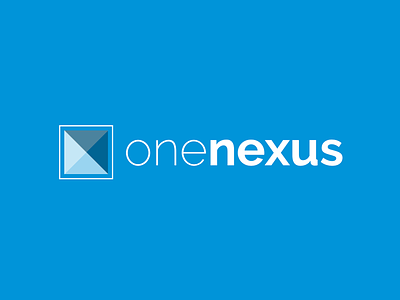One Nexus Logo blue brand branding creative design logo modern nexus ux