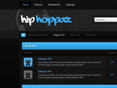 Hiphop blue forum forum design forum skins forum themes forums mybb