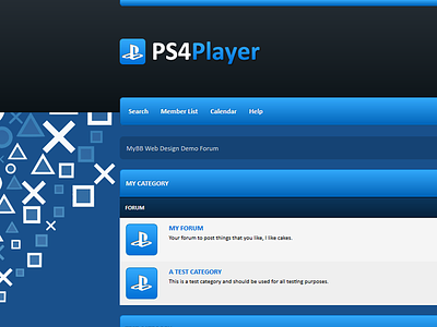 PS4 Player blue forum forum design forum skins forum themes forums mybb