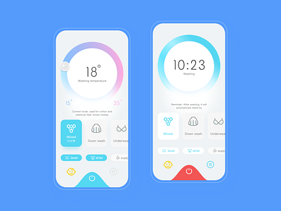 Laundry smart app temperature control washing machine