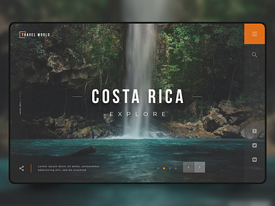 Explore Costa RIca costarica design explore landing landing page nature site ui web website