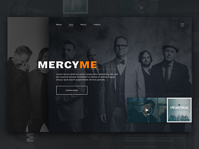 MercyMe design homepage mercyme music music group promo promo site site ui web website
