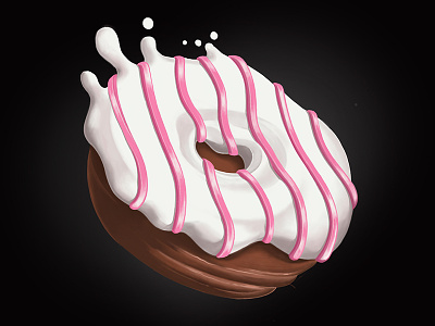 Donut cofix drawing food illustration ipad key visuals procreate shadows