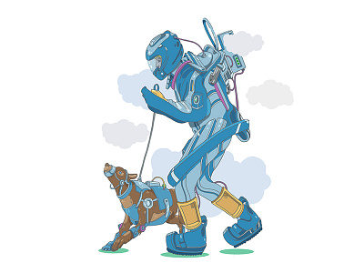 Exoskeleton city digital exoskeleton future illustration photoshop