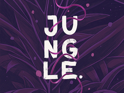 Jungle oils visual dots drawing font handdraw illustration jungle line night