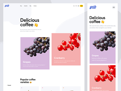 E-commerce coffee coffee coffee shop design ui ux website