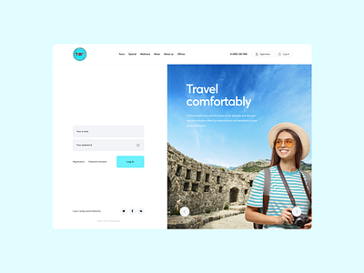 Travel agency Log in screen design log in ui ux web website