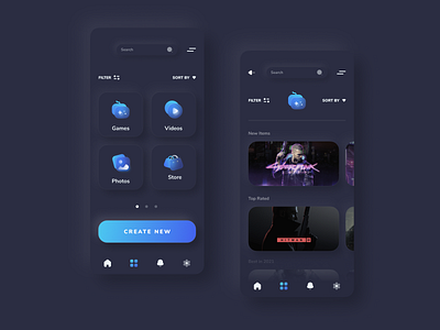 daily UI 090 "Create New" agency amazing app awesome beautiful best daily ui design fonts great illustration mobile neomorphism nice night trend typogaphy ui web wonderful