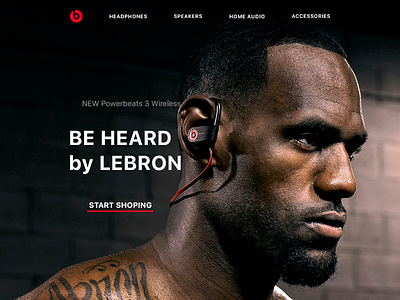 #daily UI #003 "Landing" 003 beats buy dailyui design headphones lebron sport uiux web webdesign