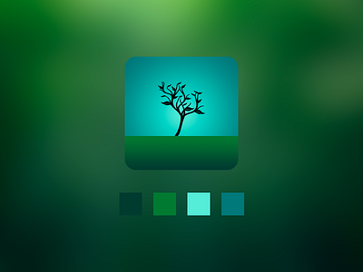 #daily UI #005 "App Icon" 005 app blue color dailyui design green icon tree uiux web webdesign