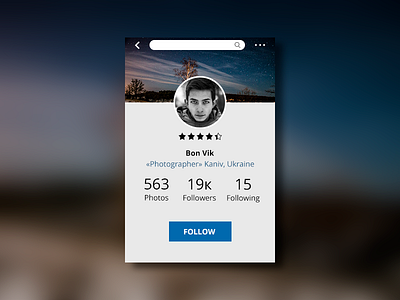 #daily UI #006 "User Profile" 006 blue color dailyui design photo profile tree uiux user web webdesign