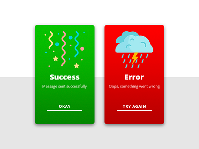 #daily UI #011 "Success/Error" 011 cool daily ui dailyui design error nice success uiux web webdesign