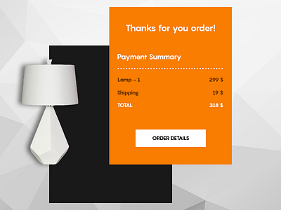 #daily UI #017 "Email Receipt" awesome daily daily ui dailyui design email email app great lamp nice order receipt uiux web webdesign wonderful