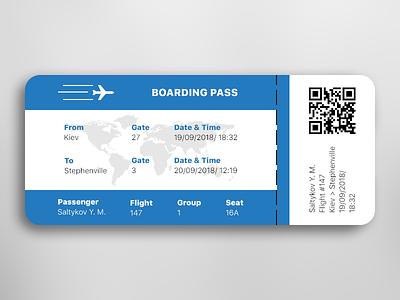 #daily UI #024 "Boarding Pass"