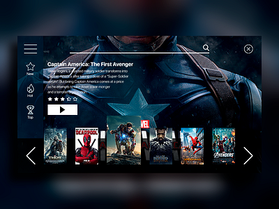 #daily UI #025 "TV App" 025 america app awesome beautiful daily daily ui dailyui design display great marvel nice tv ui uiux ux web webdesign wonderful