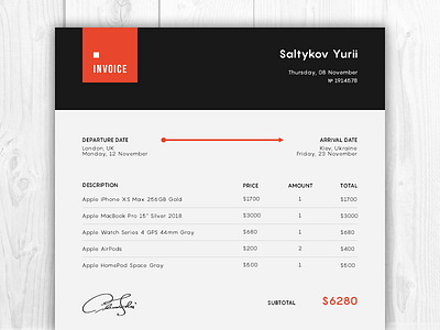 daily UI 046 "Invoice" 046 amazing apple awesome beautiful color daily daily ui dailyui design document great invoice nice order ui uiux web webdesign wonderful