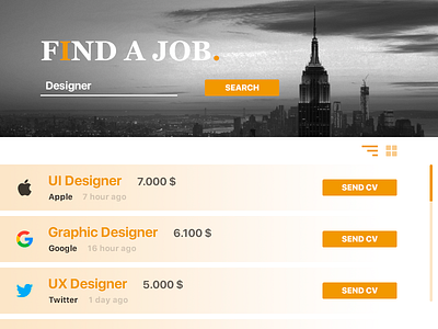 daily UI 050 "Job Listing"