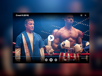 daily UI 057 "Video Player" 057 amazing awesome beautiful color daily daily ui dailyui design great icon menu nice player ui video video app web webdesign wonderful