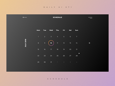 daily UI 071 "Schedule" 071 amazing awesome beautiful branding daily daily ui dailyui design great menu nice schedule super typography ui vector web webdesign wonderful