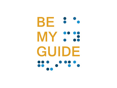 Be My Guide Logo blind blue braille brand brand identity charity design flat graphic graphic design logo minimal modern orange visual