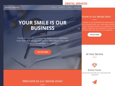 Website Design for a Dental Clinic business website clinic dental dentist design freelance healthcare layout ui user interface ux web design webpage website