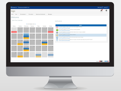 Cash Flow Calendar UI Design