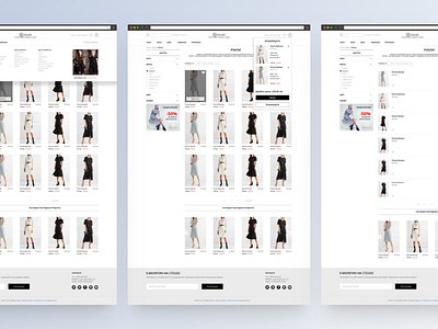 Online Fashion Store | Website Design cart categories clear design design e commerce fashion filter footer layout online store products search ui user interface user interface experience ux web design website website banner