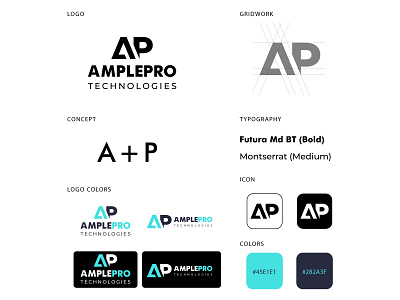 Amplepro branding design icon illustration illustrator logo minimal typography vector