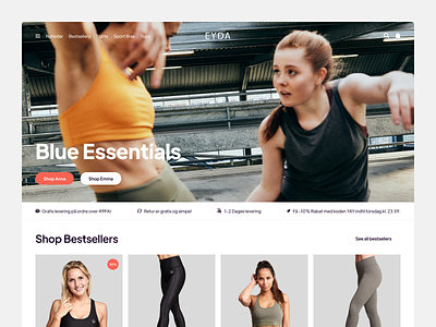 EYDA active design ecom ecommerce fitness interface plus shopify sport ui user ux wear web webdesign