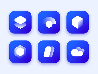 Epiito app icons app blue cave cloud desktop editor gradient icon set icons icons set iconset ios mobile shapes technology