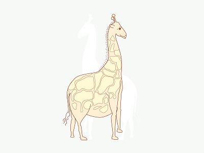 Big Wild Giraffe animal character debut design drawing first shot giraffe hello dribbble illustration pet series vector