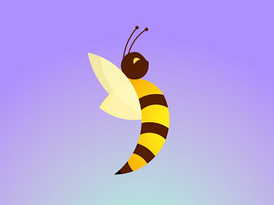 Happy Honey Bee / Butterfly bee bee logo butterfly character flying happiness happy honey honeybee illustration insect lilac spring summer wasp wings