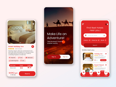 Hotel Booking App Ui Design hotel booking app hotel booking ui design mobile app mobile app design tourism tourism app ui ui design