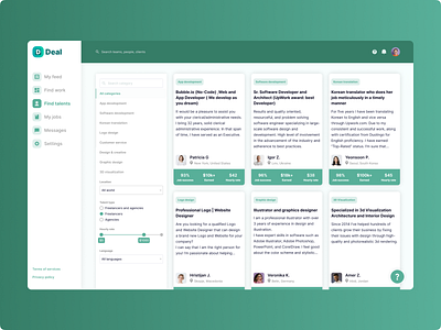 Deal — marketplace for freelance, designed with empathy for you app design figma freelance platform product productdesign ui ux web web design xd