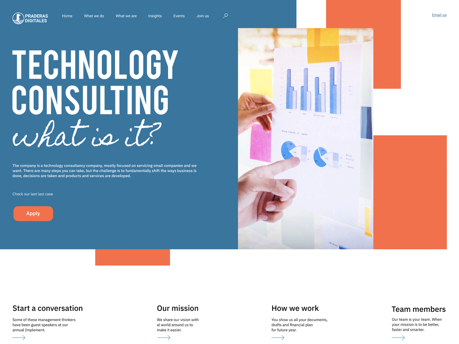 Praderas Digitales site business design technology typography ui ux web web design