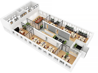 Office 3d planning 3d 3d model 3d visualization 3dsmax office visualization by render.ua