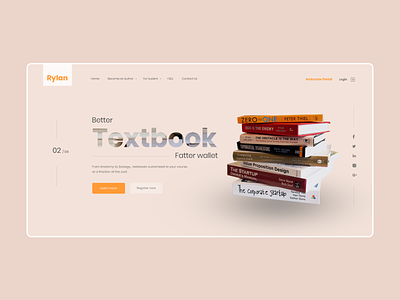Main screen for the publishing house website book design publishing house ui ux web