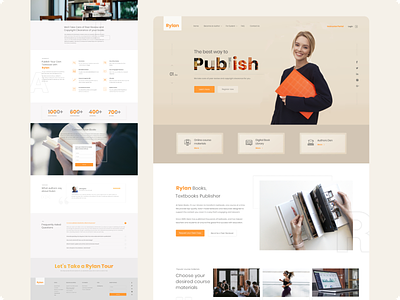 Home page for the publishing house website book design publishing house ui ux web
