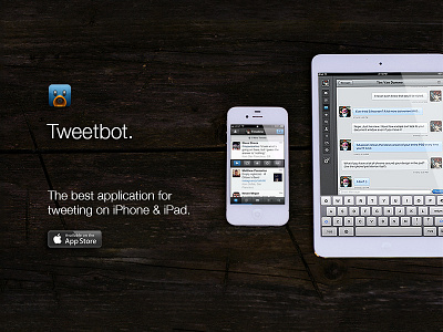 White on wood - iPhone & iPad landing page app ipad iphone landing page