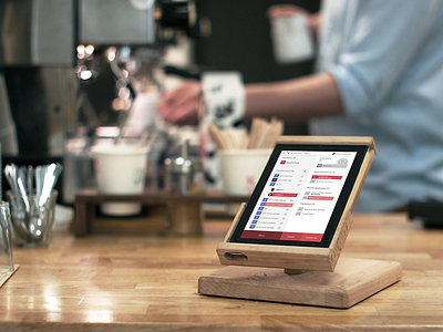 Storyous Product Photo Mockup app barista cafe coffee mockup photo point of sale pos product storyous tablet wood