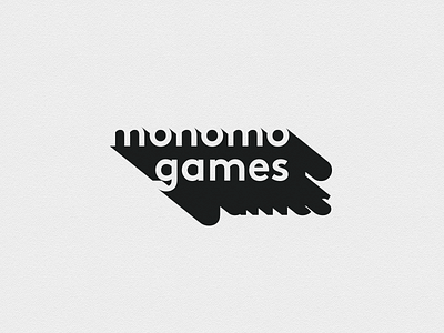 Logo for gaming studio Monomo Games black flat flatshadow games logo monomo shadow white